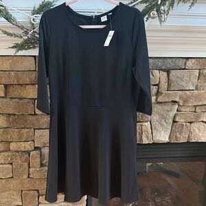 GAP Factory Elegant Black Long Sleeve Dress